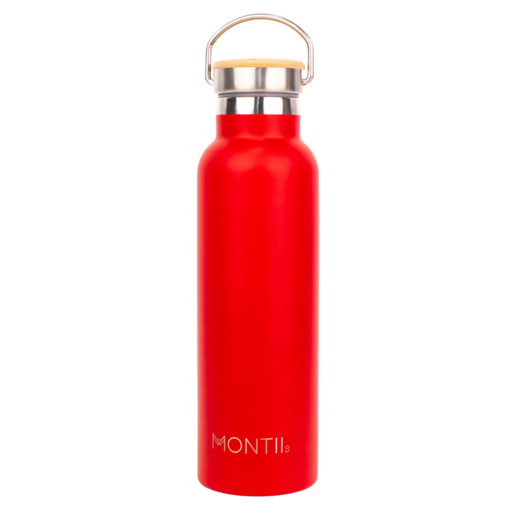 MontiiCo Original Thermos Bottle - Stainless Steel - Cherry red - 600ml