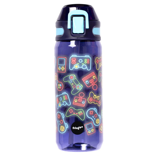 Neon Gamer Flip Top Water Bottle - 600ml