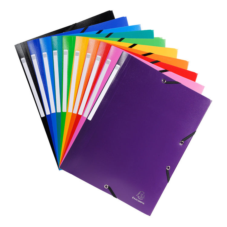 Exacompta 3 flap folder A4 50mm Assorted colours