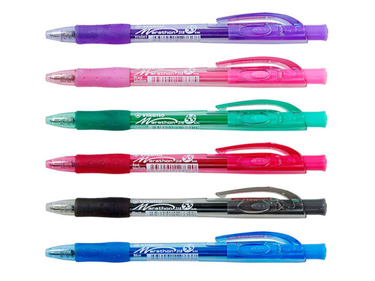 Ballpen Marathon 318 Medium Retractable Black Stabilo