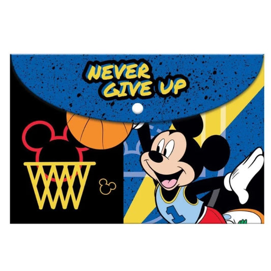 A4 Button Folder - Mickey Mouse