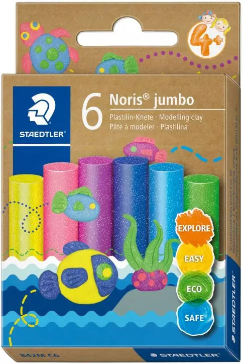 Staedtler Modelling Clay 6-pack Noris Jumbo Junior 4+
