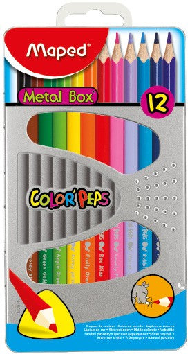 Maped ColorPeps Coloured Pencils x12 Metal Box