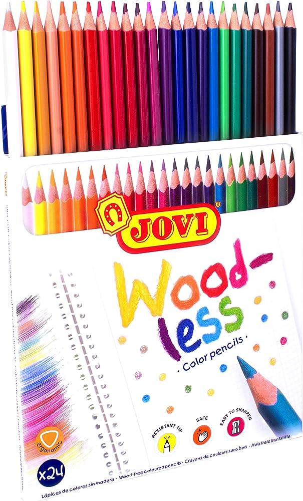 Jovi Colored Woodless Pencils 24 Units