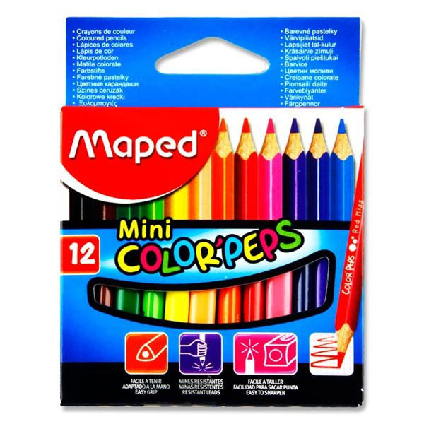 Maped ColorPeps Coloured Mini Pencils x12