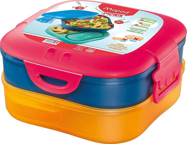 Maped 3 in 1 Lunch Box Red/Blue/Orange