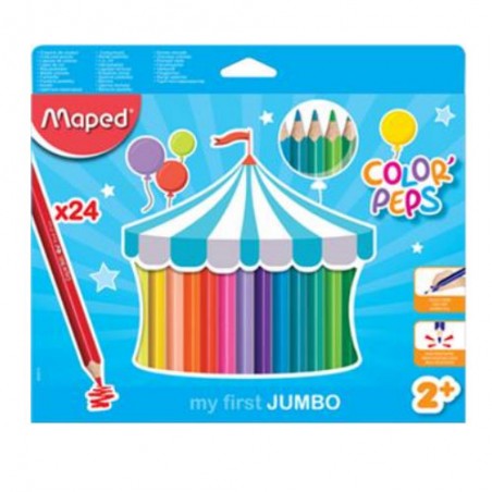 Maped ColorPeps JUMBO Coloured Pencils x24
