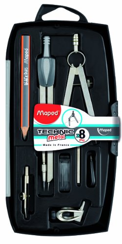 Maped Spring Compass Maped Metal Technical Compass Set - 8-Piece – Kiddietot