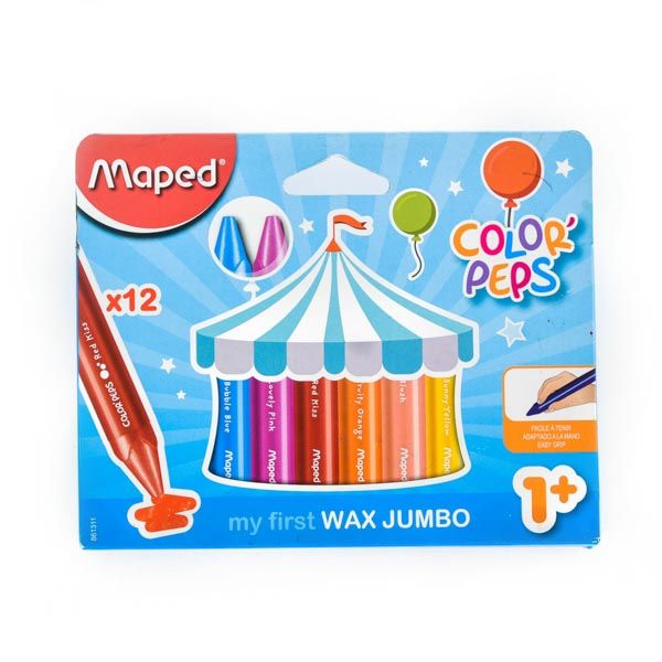 Maped Maxi Soft Wax Crayons x12