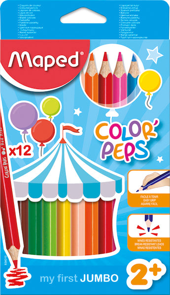 Maped ColorPeps JUMBO Coloured Pencils x12
