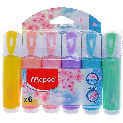 Maped Highlighters Pack x6 Pastel Colours