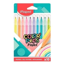 Maped ColorPeps Pastel Felt Tip Pens Markers x10