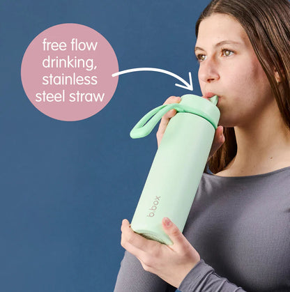 b.box Insulated Flip Top Bottle 690ml - Lilac Love