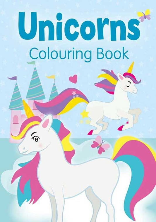 UNICORNS COLOURING BOOK BLUE