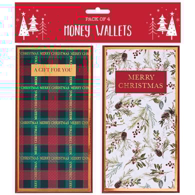 Pack of 4 Money Wallets Traditional