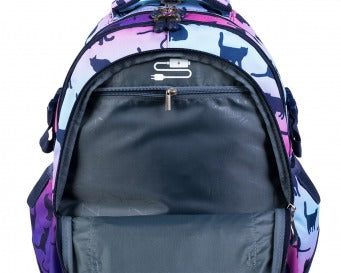 NIGHT CATS 4-compartment backpack BP01 43x32x21 cm