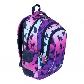 NIGHT CATS 3-compartment backpack 39x27x17 cm