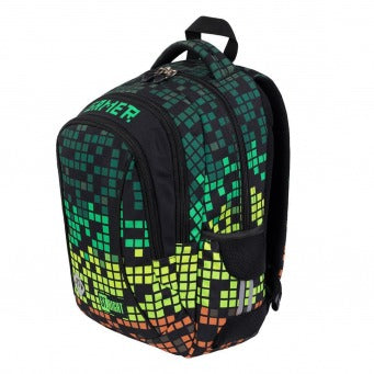 PIXEL GAMER 3-compartment backpack 39x27x17 cm