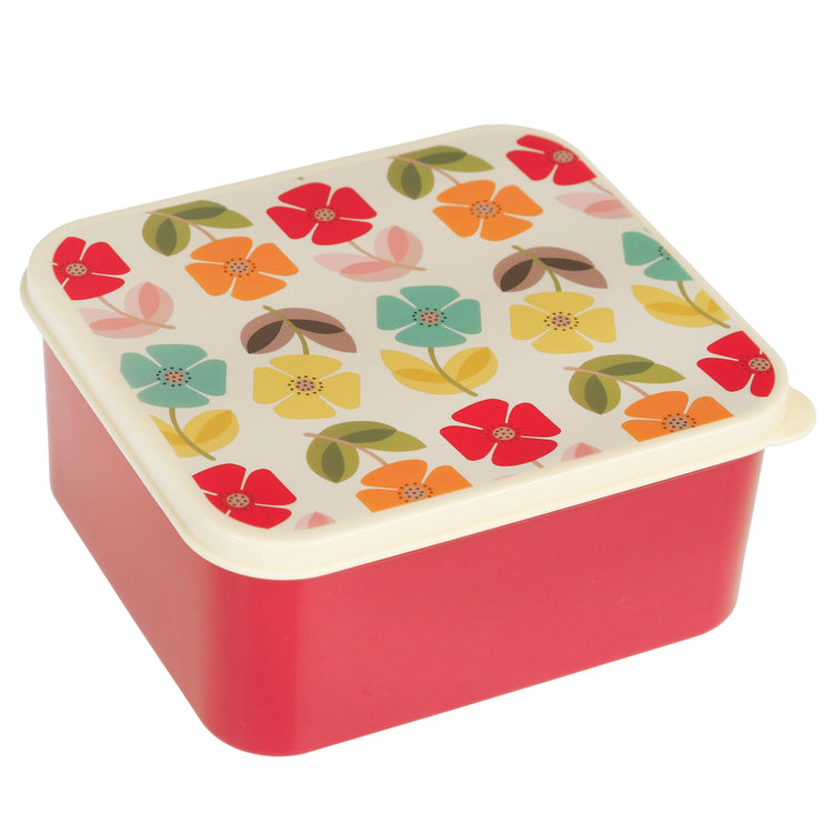 Mid Century Poppy Lunch Box