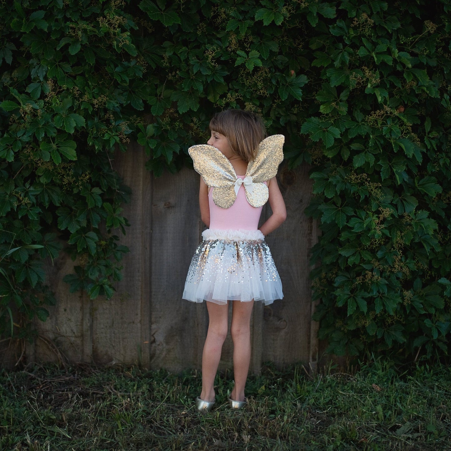 Gracious Gold Sequins Skirt with Wings & Wand Size 4 - 6 years