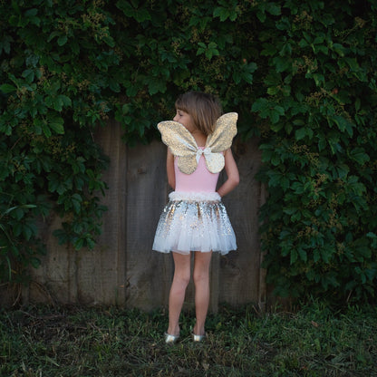 Gracious Gold Sequins Skirt with Wings & Wand Size 4 - 6 years
