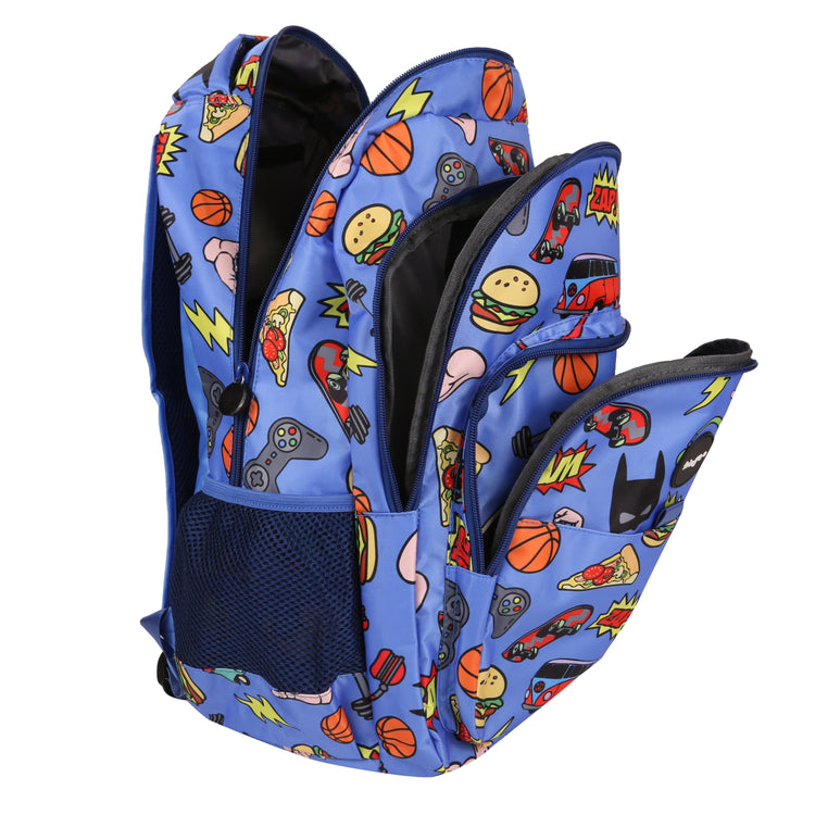 Doodles Boy Multi Compartment Backpack