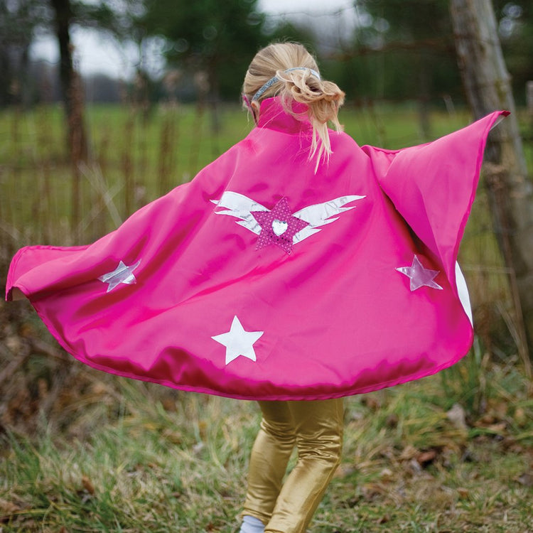 Reversible Pink Superhero Cape with Mask Size 5-7years