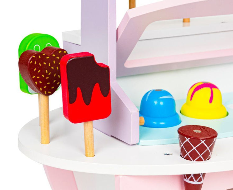 Wooden ice cream truck