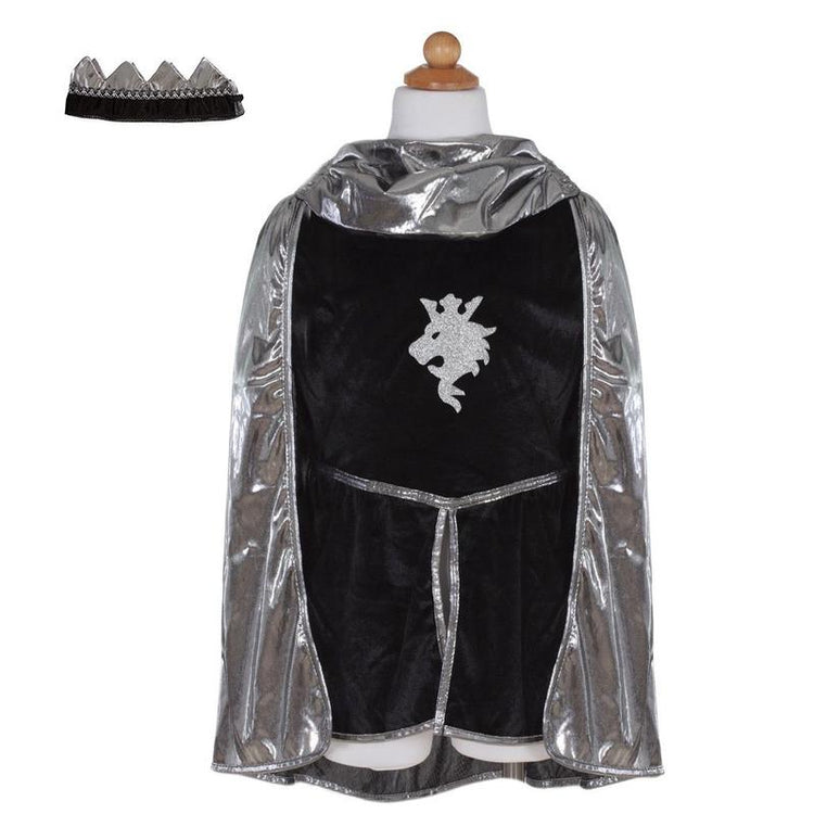 Knight Set Silver with Tunic, Cape & Crown Size 9-10 years
