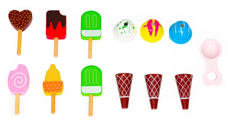Wooden ice cream truck