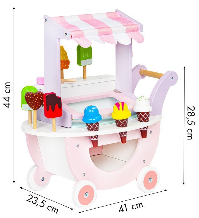 Wooden ice cream truck