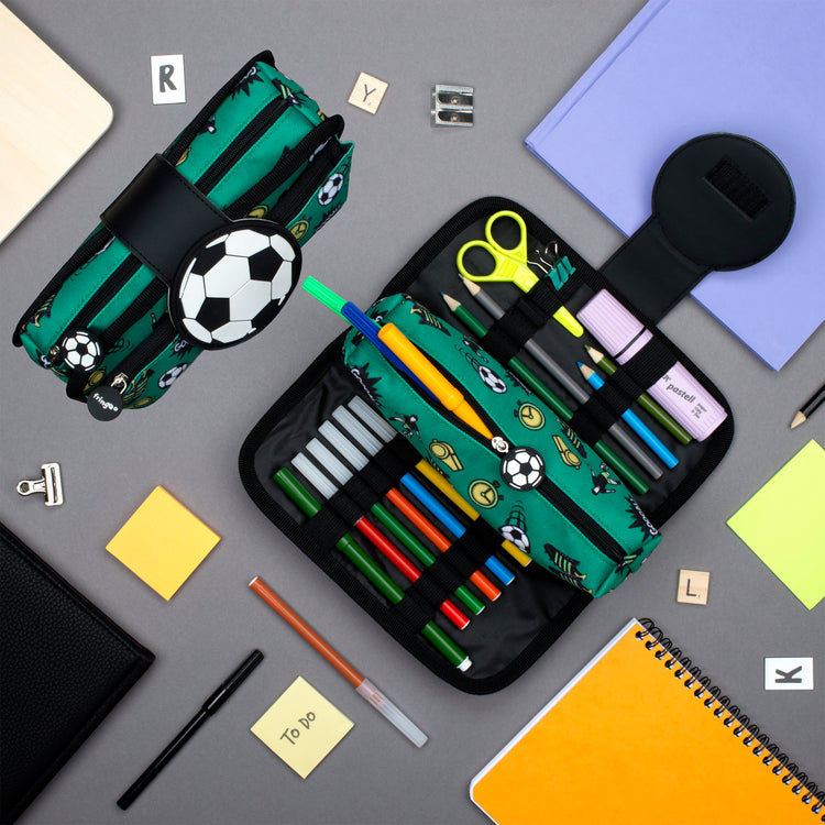 Football Silicone Patch Pencil Case