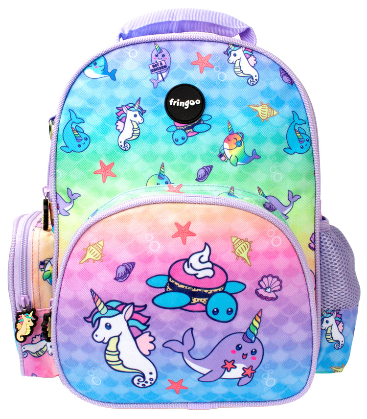 Narwhal and Seahorse Backpack