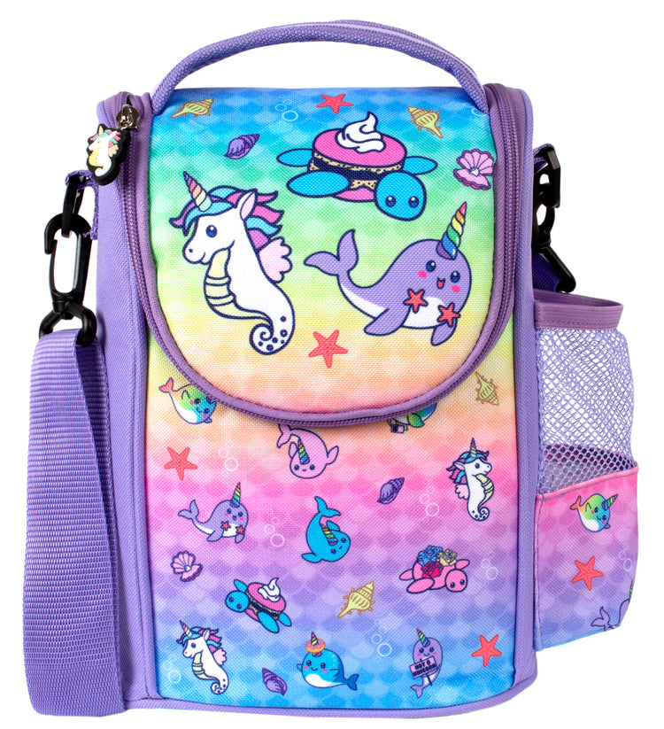 Narwhal and Seahorse Strap Lunch Bag