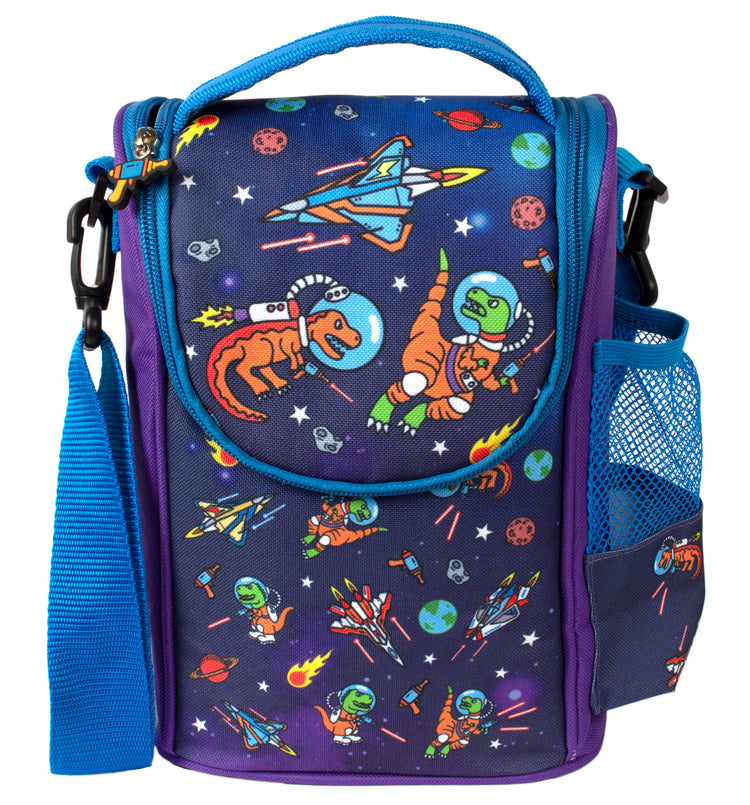 Asteroids and Dinosaurs Strap Lunch Bag