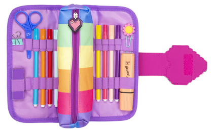 Pixel Heart Silicone Patch Pencil Case