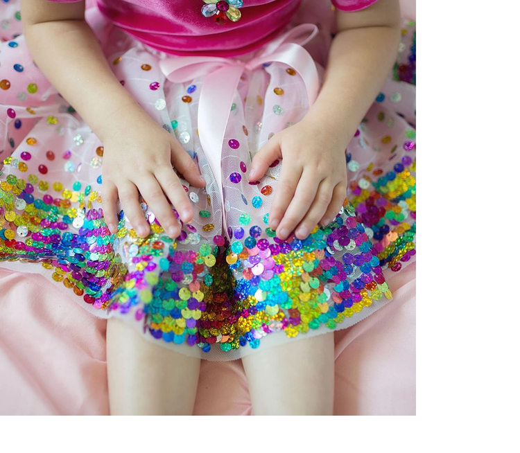 Pink Party Fun Sequin Skirt Size 4 7 years