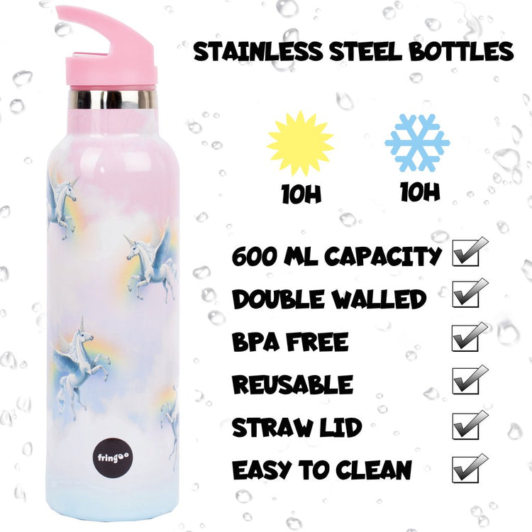 Unicorn Sky Stainless Steel 600ml Bottle